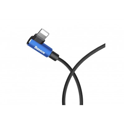 Кабель USB BASEUS MVP Elbow Type, USB - Lightning, 1.5А, 2 м, синий, угловой Кабель USB BASEUS MVP Elbow Type, USB - Lightning, 1.5А, 2 м, синий, угловой