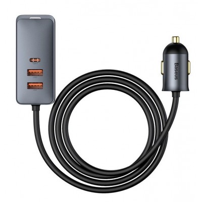 Автомобильное зарядное устройство BASEUS Share Together, USB + разветвитель 3*USB+USB-C, 5A, серый Автомобильное зарядное устройство BASEUS Share Together, USB + разветвитель 3*USB+USB-C, 5A, серый
