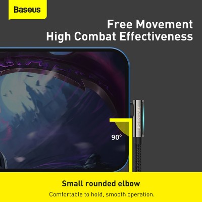 Кабель USB-C BASEUS Legend Series Elbow, Type-C - Lightning, 20W, 2 м, черный Кабель USB-C BASEUS Legend Series Elbow, Type-C - Lightning, 20W, 2 м, черный