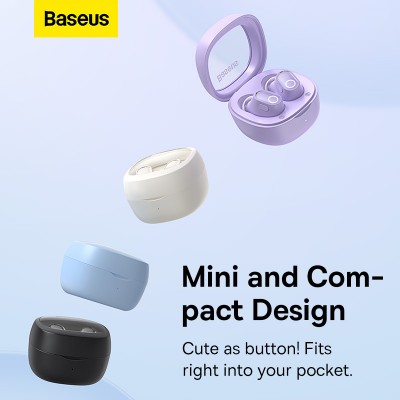 Беспроводные наушники BASEUS WM02, Bluetooth, 40 мАч, черный Беспроводные наушники BASEUS WM02, Bluetooth, 40 мАч, черный