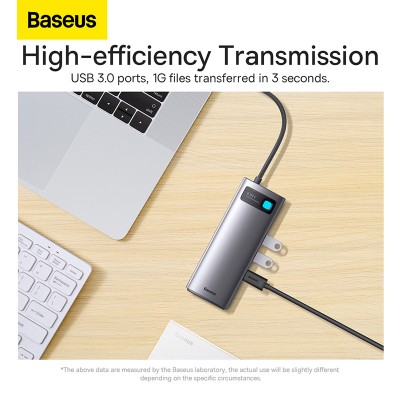 Переходник/Адаптер BASEUS Starjoy Series 6-in-1, Разветвитель, Type-C - 3xUSB3.0+ HDMI+PD+VGA, серый Переходник/Адаптер BASEUS Starjoy Series 6-in-1, Разветвитель, Type-C - 3xUSB3.0+ HDMI+PD+VGA, серый
