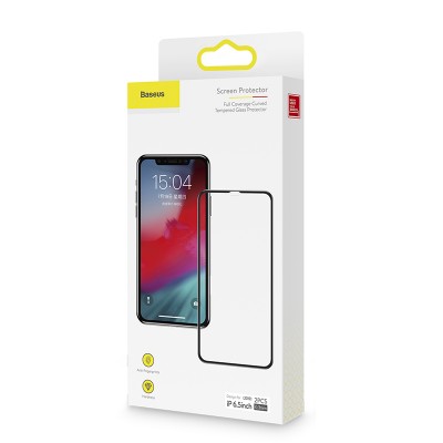 Защитное стекло BASEUS SGAPIPH65S-KC01 для iPhone XS Max/11 Pro Max, 0.3mm, прозрачный+черная рамка Защитное стекло BASEUS SGAPIPH65S-KC01 для iPhone XS Max/11 Pro Max, 0.3mm, прозрачный+черная рамка
