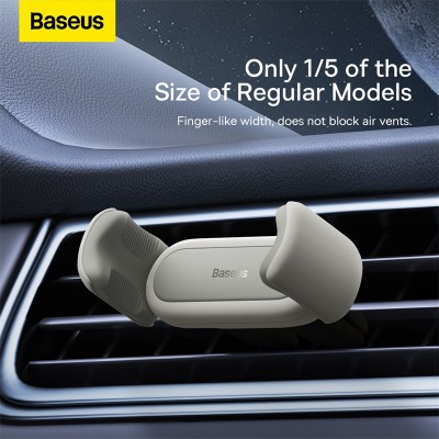 Автомобильный держатель BASEUS Steel Cannon 2 Air Outlet, кремовый, на воздуховод Автомобильный держатель BASEUS Steel Cannon 2 Air Outlet, кремовый, на воздуховод