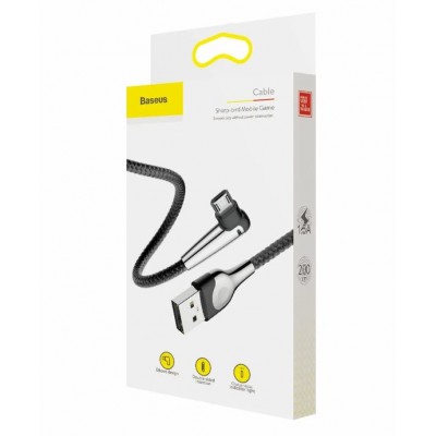 Кабель USB BASEUS MVP Elbow Type, USB - MicroUSB, 1.5А, 2 м, черный, угловой Кабель USB BASEUS MVP Elbow Type, USB - MicroUSB, 1.5А, 2 м, черный, угловой