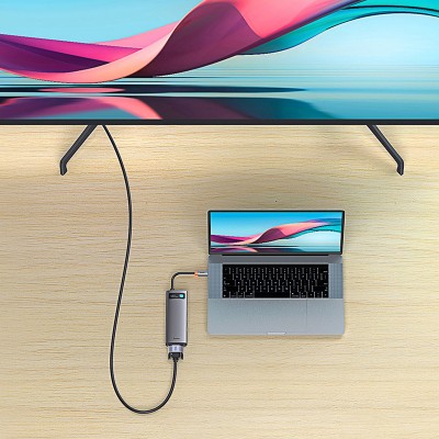 Переходник/Адаптер BASEUS Starjoy Series 6-in-1, Разветвитель, Type-C - 3xUSB3.0+ HDMI+PD+VGA, серый Переходник/Адаптер BASEUS Starjoy Series 6-in-1, Разветвитель, Type-C - 3xUSB3.0+ HDMI+PD+VGA, серый
