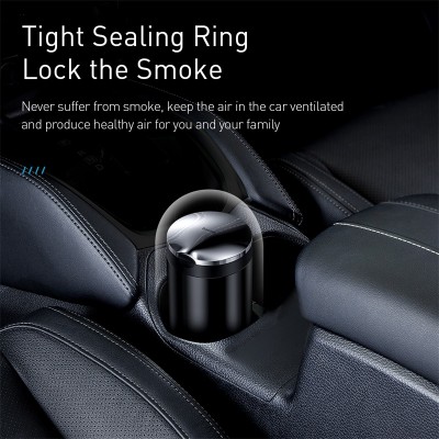Автомобильная пепельница BASEUS Premium Car Ashtray, черный Автомобильная пепельница BASEUS Premium Car Ashtray, черный