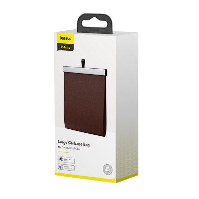 Органайзер на автомобильные сиденья BASEUS Large Garbage Bag for Back Seat of Cars, коричневый Органайзер на автомобильные сиденья BASEUS Large Garbage Bag for Back Seat of Cars, коричневый