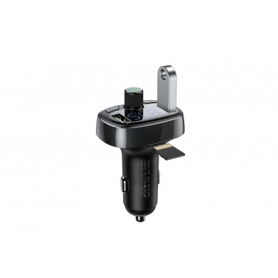 FM - Трансмиттер BASEUS T typed S-09, 2*USB, 3.4A, черный, дисплей + Bluetooth, FM, SD/TF FM - Трансмиттер BASEUS T typed S-09, 2*USB, 3.4A, черный, дисплей + Bluetooth, FM, SD/TF