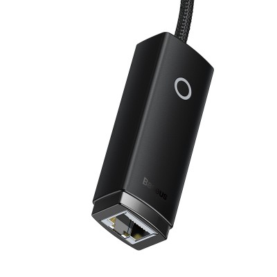 Переходник/Адаптер BASEUS Lite Series Ethernet Adapter, Type-C - RJ45 (1000Mbps), черный Переходник/Адаптер BASEUS Lite Series Ethernet Adapter, Type-C - RJ45 (1000Mbps), черный
