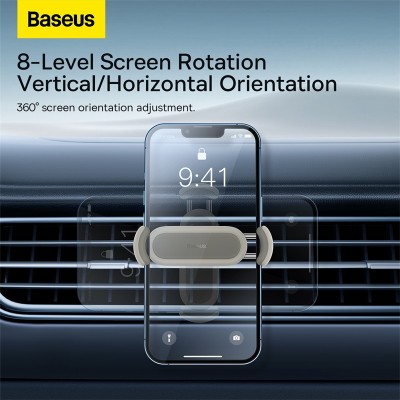 Автомобильный держатель BASEUS Steel Cannon 2 Air Outlet, кремовый, на воздуховод Автомобильный держатель BASEUS Steel Cannon 2 Air Outlet, кремовый, на воздуховод