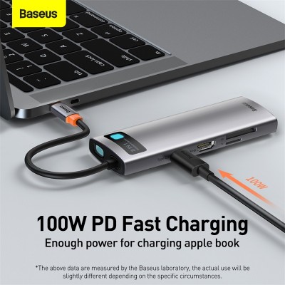 Переходник/Адаптер BASEUS Starjoy Series 8-in-1, Разветвитель, Type-C - USB3.0 + USB2.0 + HDMI + PD + 4K HD + RJ45 + SD/ Переходник/Адаптер BASEUS Starjoy Series 8-in-1, Разветвитель, Type-C - USB3.0 + USB2.0 + HDMI + PD + 4K HD + RJ45 + SD/