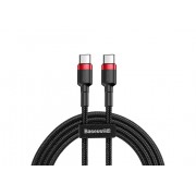 Кабель USB-C BASEUS Cafule, Type-C - Type-C, 3A, 1 м, красный+черный