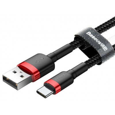 Кабель USB BASEUS Cafule, USB - Type-C, 2А, 2 м, красный+черный Кабель USB BASEUS Cafule, USB - Type-C, 2А, 2 м, красный+черный