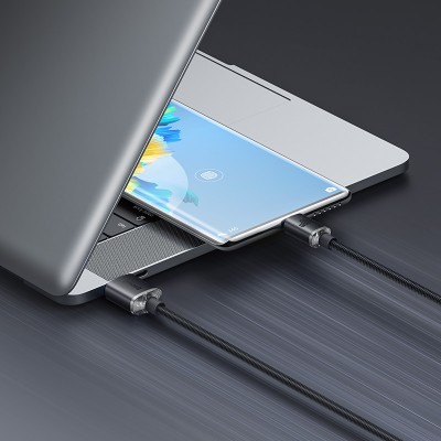 Кабель USB BASEUS Crystal Shine Series Fast Charging, USB - Type-C, 5A, 100W, 2 м, черный Кабель USB BASEUS Crystal Shine Series Fast Charging, USB - Type-C, 5A, 100W, 2 м, черный