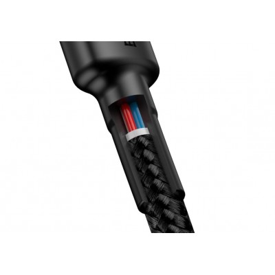 Кабель USB-C BASEUS Cafule, Type-C - Type-C, 3A, 1 м, красный+черный Кабель USB-C BASEUS Cafule, Type-C - Type-C, 3A, 1 м, красный+черный