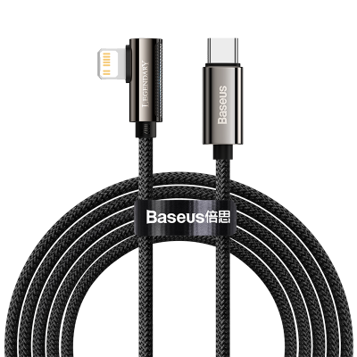 Кабель USB-C BASEUS Legend Series Elbow, Type-C - Lightning, 20W, 2 м, черный Кабель USB-C BASEUS Legend Series Elbow, Type-C - Lightning, 20W, 2 м, черный