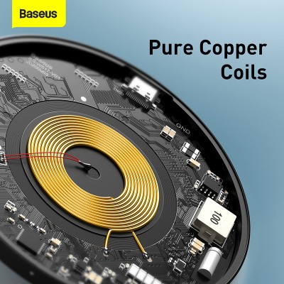 Беспроводное зарядное устройство BASEUS Simple Magnetic BS-W517, 2A, 15W, черный Беспроводное зарядное устройство BASEUS Simple Magnetic BS-W517, 2A, 15W, черный