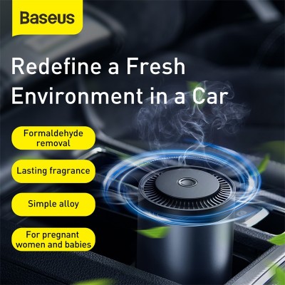 Ароматизатор BASEUS Ripple Car Cup Holder Air Freshener, черный Ароматизатор BASEUS Ripple Car Cup Holder Air Freshener, черный