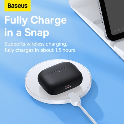 Беспроводные наушники BASEUS Bowie M2+, Bluetooth, 40 мАч, черный Беспроводные наушники BASEUS Bowie M2+, Bluetooth, 40 мАч, черный