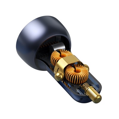 Автомобильное зарядное устройство BASEUS Particular, USB+USB-C + Кабель Type-C-Type-C, 5A, 65W, темно-серый, дисплей Автомобильное зарядное устройство BASEUS Particular, USB+USB-C + Кабель Type-C-Type-C, 5A, 65W, темно-серый, дисплей