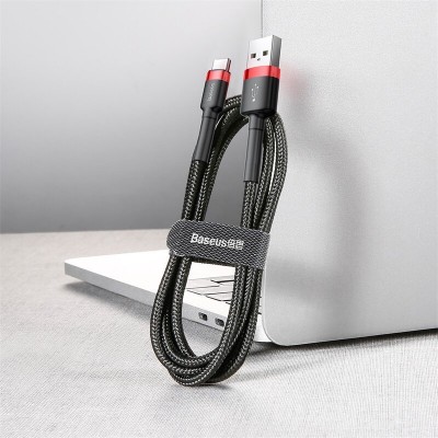 Кабель USB BASEUS Cafule, USB - Type-C, 2А, 2 м, красный+черный Кабель USB BASEUS Cafule, USB - Type-C, 2А, 2 м, красный+черный