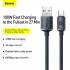 Кабель USB BASEUS Crystal Shine Series Fast Charging, USB - Type-C, 5A, 100W, 2 м, черный Кабель USB BASEUS Crystal Shine Series Fast Charging, USB - Type-C, 5A, 100W, 2 м, черный