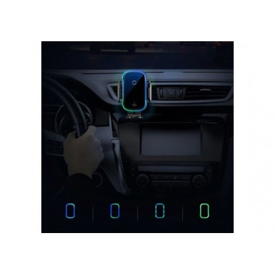Автомобильный держатель BASEUS Light Electric, с беспроводной зарядкой, 15W, черный, на воздуховод+присоска, Qi Автомобильный держатель BASEUS Light Electric, с беспроводной зарядкой, 15W, черный, на воздуховод+присоска, Qi