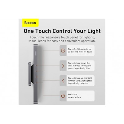 Светильник подвесной BASEUS Magnetic Stepless Dimming Charging, темно-серый Светильник подвесной BASEUS Magnetic Stepless Dimming Charging, темно-серый