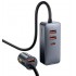 Автомобильное зарядное устройство BASEUS Share Together, USB + разветвитель 3*USB+USB-C, 5A, серый Автомобильное зарядное устройство BASEUS Share Together, USB + разветвитель 3*USB+USB-C, 5A, серый