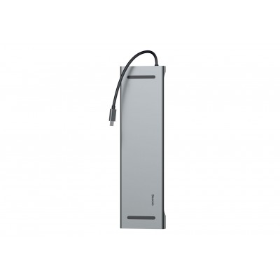 Переходник/Адаптер BASEUS Enjoyment, Разветвитель, Type-C - 3xUSB3.0 + HDMI + VGA + TF/SD + RJ45 + PD + 3.5mm, темно-сер Переходник/Адаптер BASEUS Enjoyment, Разветвитель, Type-C - 3xUSB3.0 + HDMI + VGA + TF/SD + RJ45 + PD + 3.5mm, темно-сер