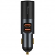 Автомобильное зарядное устройство BASEUS Share Together Port, 2*USB+прикуриватель, 3A, 30W, черный