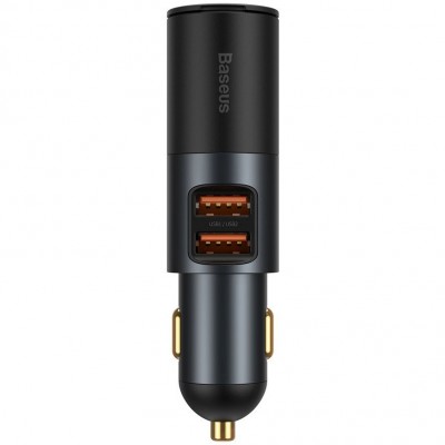 Автомобильное зарядное устройство BASEUS Share Together Port, 2*USB+прикуриватель, 3A, 30W, черный Автомобильное зарядное устройство BASEUS Share Together Port, 2*USB+прикуриватель, 3A, 30W, черный