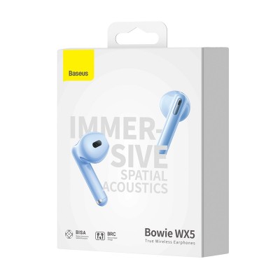 Беспроводные наушники BASEUS WX5(Overseas Edition), Bluetooth, голубой Беспроводные наушники BASEUS WX5(Overseas Edition), Bluetooth, голубой