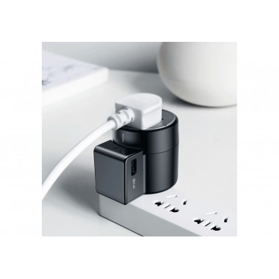 Зарядное устройство BASEUS Rotation Type 2*USB, 2.4A, черный, 4 класса, вращение на 360 Зарядное устройство BASEUS Rotation Type 2*USB, 2.4A, черный, 4 класса, вращение на 360