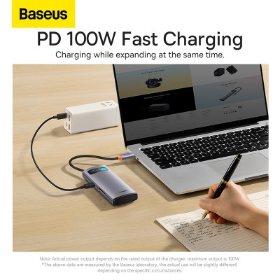 Переходник/Адаптер BASEUS Starjoy Series 6-in-1, Разветвитель, Type-C - 3xUSB3.0+ HDMI+PD+RJ45, серый Переходник/Адаптер BASEUS Starjoy Series 6-in-1, Разветвитель, Type-C - 3xUSB3.0+ HDMI+PD+RJ45, серый