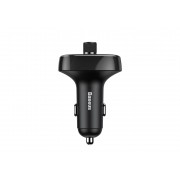 FM - Трансмиттер BASEUS T typed S-09, 2*USB, 3.4A, черный, дисплей + Bluetooth, FM, SD/TF