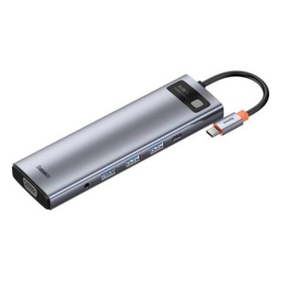 Переходник/Адаптер BASEUS Metal Gleam Series 11-in-1, Разветвитель, Type-C - USB3.0+PD+2*HDMI+SD/TF+RJ45+VGA+jack 3.5mm, Переходник/Адаптер BASEUS Metal Gleam Series 11-in-1, Разветвитель, Type-C - USB3.0+PD+2*HDMI+SD/TF+RJ45+VGA+jack 3.5mm,