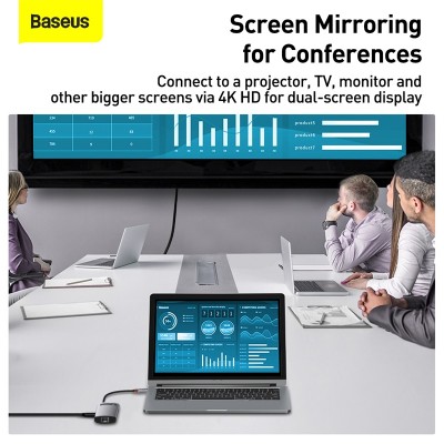Переходник/Адаптер BASEUS Starjoy Series 8-in-1, Разветвитель, Type-C - USB3.0 + USB2.0 + HDMI + PD + 4K HD + RJ45 + SD/ Переходник/Адаптер BASEUS Starjoy Series 8-in-1, Разветвитель, Type-C - USB3.0 + USB2.0 + HDMI + PD + 4K HD + RJ45 + SD/