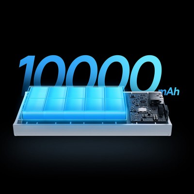 Портативный аккумулятор BASEUS Adaman2 Digital Display Fast Charge 30W OS, 3A, 10000 мА⋅ч, белый, быстрая зарядка, диспл Портативный аккумулятор BASEUS Adaman2 Digital Display Fast Charge 30W OS, 3A, 10000 мА⋅ч, белый, быстрая зарядка, диспл