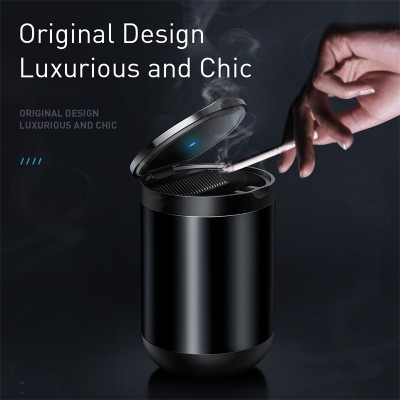 Автомобильная пепельница BASEUS Premium Car Ashtray, черный Автомобильная пепельница BASEUS Premium Car Ashtray, черный
