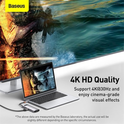 Переходник/Адаптер BASEUS Starjoy Series 8-in-1, Разветвитель, Type-C - USB3.0 + USB2.0 + HDMI + PD + 4K HD + RJ45 + SD/ Переходник/Адаптер BASEUS Starjoy Series 8-in-1, Разветвитель, Type-C - USB3.0 + USB2.0 + HDMI + PD + 4K HD + RJ45 + SD/