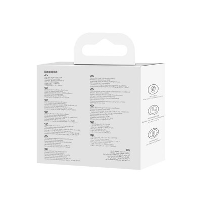 Беспроводные наушники BASEUS WM02, Bluetooth, 40 мАч, черный Беспроводные наушники BASEUS WM02, Bluetooth, 40 мАч, черный