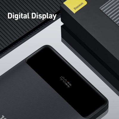 Портативный аккумулятор BASEUS Blade Power Digital Display Fast Charging 100W, 5A, 20000 мА⋅ч, черный, с дисплеем Портативный аккумулятор BASEUS Blade Power Digital Display Fast Charging 100W, 5A, 20000 мА⋅ч, черный, с дисплеем
