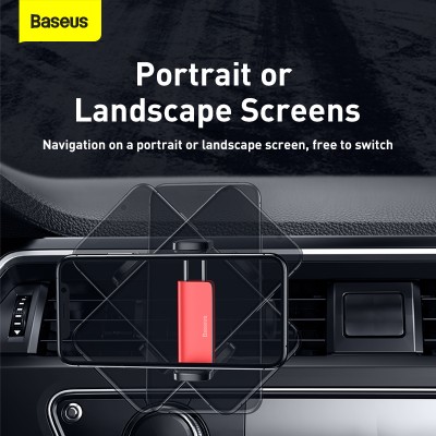 Автомобильный держатель BASEUS Steel Cannon Air Outlet, красный, на воздуховод Автомобильный держатель BASEUS Steel Cannon Air Outlet, красный, на воздуховод