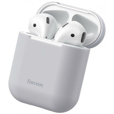 Чехол BASEUS Ultrathin для Airpods 1/2, серый Чехол BASEUS Ultrathin для Airpods 1/2, серый