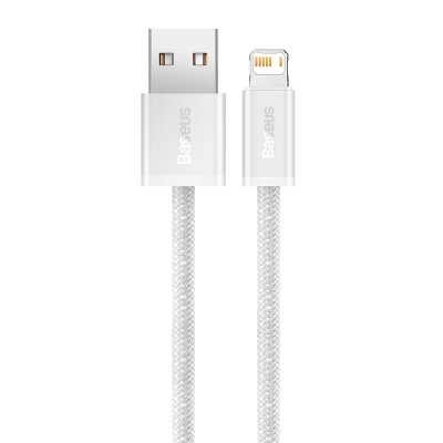 Кабель USB BASEUS Dynamic Series Fast Charging, USB - Lightning, 2.4А, 1 м, белый Кабель USB BASEUS Dynamic Series Fast Charging, USB - Lightning, 2.4А, 1 м, белый