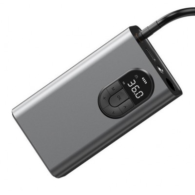 Автомобильный компрессор BASEUS Energy Source Inflator Pump, портативный 54Вт, 2.4A, 2400 мАч, тусклый, фонарик, дисплей Автомобильный компрессор BASEUS Energy Source Inflator Pump, портативный 54Вт, 2.4A, 2400 мАч, тусклый, фонарик, дисплей