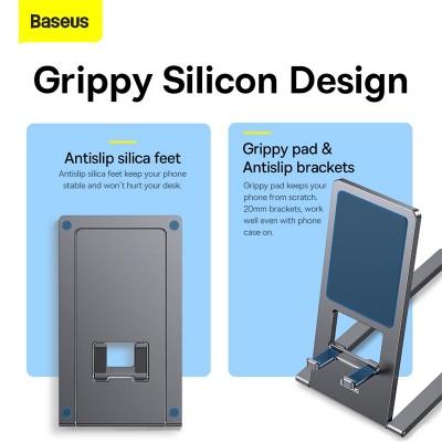Настольная подставка BASEUS Foldable, серый Настольная подставка BASEUS Foldable, серый