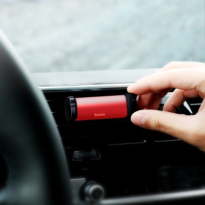 Автомобильный держатель BASEUS Steel Cannon Air Outlet, красный, на воздуховод Автомобильный держатель BASEUS Steel Cannon Air Outlet, красный, на воздуховод