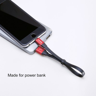 Кабель USB BASEUS Nimble Portable, USB - Lightning, 2А, 23 см, черный+красный Кабель USB BASEUS Nimble Portable, USB - Lightning, 2А, 23 см, черный+красный